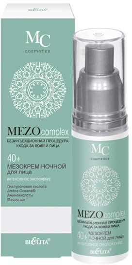 Кремы белита mezocomplex мезокрем ночной для лица "интенсивное омоложение" 40+, 50 мл