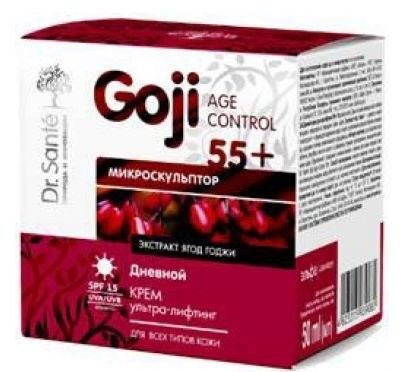 Увлажнение и питание дневной крем ультра-лифтинг 55+ "goji age control" dr.sante, 50 мл