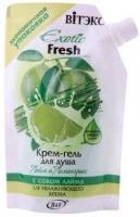 Гели для душа витэкс exotic fresh крем-гель для душа"лайм и лемонграсс", дой-пак, 170 мл