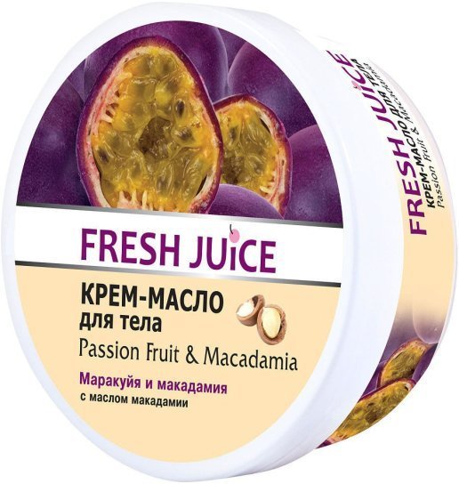 Кремы, масла, молочко для тела fresh juice крем-масло для тела "маракуйя и макадамия" с маслом макадамии, 225 мл