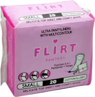 Интимная гигиена ежедневные гигиенические прокладки ultra (150 мм) cotton & light fantasy flirt, 20 шт