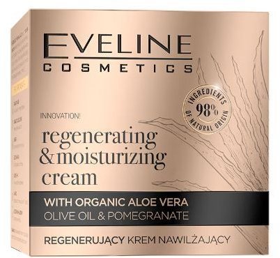 Кремы регенерирующий увлажняющий крем organic gold eveline, 50 мл.