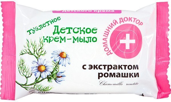 Мыло домашний доктор детское крем-мыло туалетное с экстрактом ромашки, 70 г