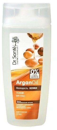Тоники и лосьоны тоник для зрелой кожи с маслом марокканской арганы dr.sante, 200 мл