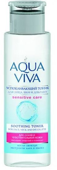 Тоники и лосьоны успокаивающий тоник aqua viva для сухой и чувствительной кожи romax, 200 мл