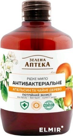 Мыло мыло жидкое зеленая аптека апельсин и чайное дерево, 460 мл