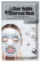 Маски для лица кислородная пузырьковая маска "clear bubble charcoal mask" labute cosmetic, 20 мл