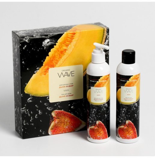Подарочные наборы подарочный набор дыня инжир organic wave melon inzhir: гель для душа 270 мл, крем для рук 200 мл