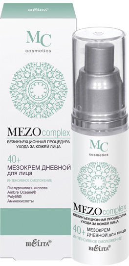 Кремы белита mezocomplex мезокрем дневной для лица "интенсивное омоложение" 40+, 50 мл