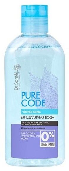 Мицеллярная вода dr.sante pure code мицеллярная вода для сухой и чувствительной кожи, 200 мл