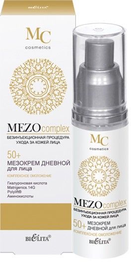 Кремы белита mezocomplex мезокрем дневной для лица "комплексное омоложение" 50+ , 50 мл