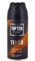 Дезодоранты дезодорант-спрей terra top ten for men, 150 мл