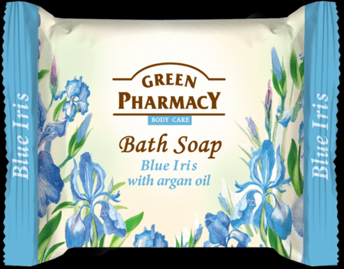 Мыло туалетное мыло "голубой ирис с аргановым маслом" green pharmacy, 100 г