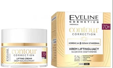 Кремы подтягивающий крем глубокое питание 70+ день/ночь contour correction eveline, 50 мл