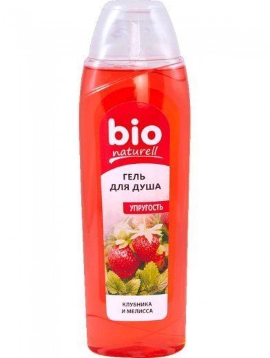 Гели для душа гель для душа "клубника и мелисса. упругость" bio naturell, 500 мл