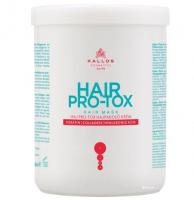 Маски маска для волос hair pro-tox с кератином, коллагеном и гиалуроновой кислотой kallos, 1000 мл