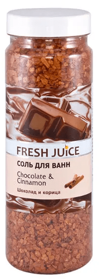 Пена, соль, масло для ванн fresh juice соль для ванн "chocolate & cinnamon", 700 г
