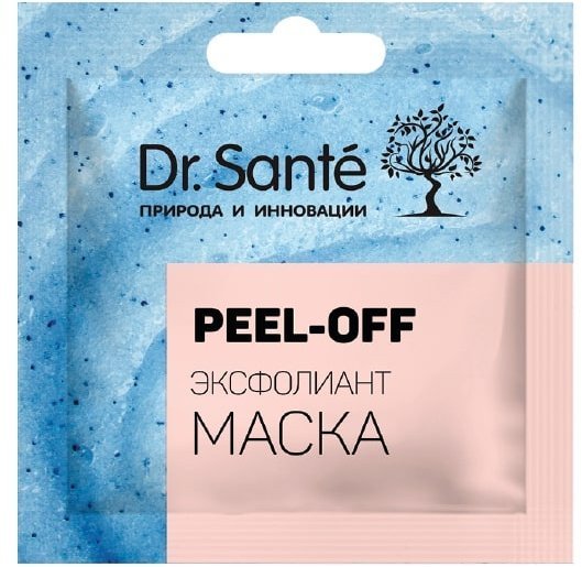 Маски для лица маска-эксфолиант peel-off dr.sante, 12 мл (саше)