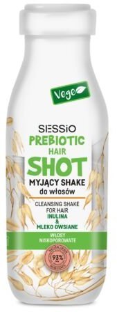 Шампуни sessio prebiotic hair shot шампунь моющий шейк для волос с инулином и овсяным молоком, 350 г