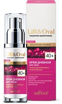 Кремы крем дневной для лица «мультигиалуроновое подтягивание» lift&oval 40+ белита, 50 мл