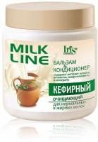Бальзамы и кондиционеры бальзам-кондиционер «кефирный» очищающий для нормальных и жирных волос iris, 500 мл