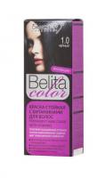 Окрашивание волос краска стойкая с витаминами для волос belita сolor тон 1.0 черный, белита