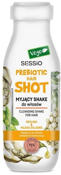 Шампуни sessio prebiotic hair shot шампунь моющий шейк для волос с инулином и соевым молоком, 350 г