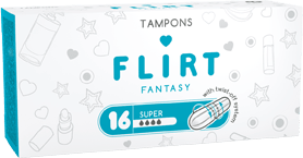 Интимная гигиена тампоны для критических дней super (4 капли) fantasy flirt, 16 шт