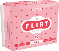 Интимная гигиена гигиенические прокладки ultra teen cotton & care (3 капли, 240 мм) comfort fantasy flirt, 20 шт