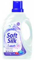 Для стирки средство для стирки жидкое "soft silk" white для белого белья romax, 4,5 кг