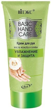 Кремы, бальзамы витэкс basic hand care крем для рук "защита и увлажнение" с маслами жожоба и оливы, 150 мл