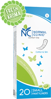 Интимная гигиена normal clinic comfort line прокладки ежедневные "fresh aroma" cotton & slim small, картонная упаковка, 20 шт