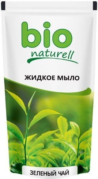 Мыло жидкое мыло "зеленый чай" bio naturell, дой-пак, 500 мл