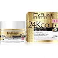 Увлажнение и питание eveline 24k gold мульти-питательный крем против морщин 8в1 день/ночь 50+, 50 мл