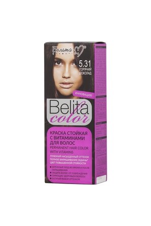 Окрашивание волос краска стойкая с витаминами для волос belita сolor тон 5.31 горячий шоколад, белита