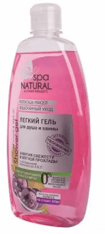 Гели для душа крем-гель для душа "спелая смородина и масло мяты", natural spa, 500 мл