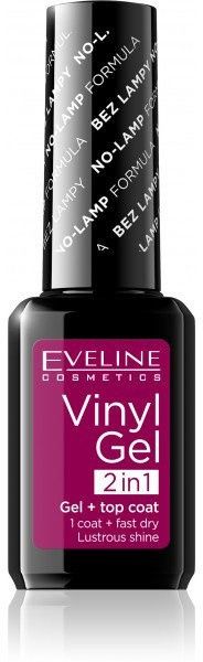 Для ногтей виниловый лак для ногтей "vinyl gel 2 в 1" eveline, 12 мл, №206