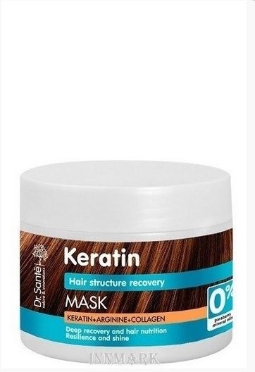 Маски маска "keratin" для тусклых и ломких волос dr.sante, 300 мл