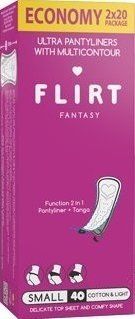 Интимная гигиена ежедневные гигиенические прокладки ultra (150 мм) cotton & light fantasy flirt, 40 шт