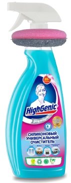 Для очистки поверхностей cиликоновый универсальный очиститель (vegan) premium sponge highgenic, 750 мл