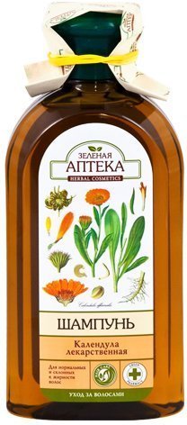 Шампуни шампунь для жирных волос календула лекарственная и розмариновое масло зеленая аптека, 350 мл