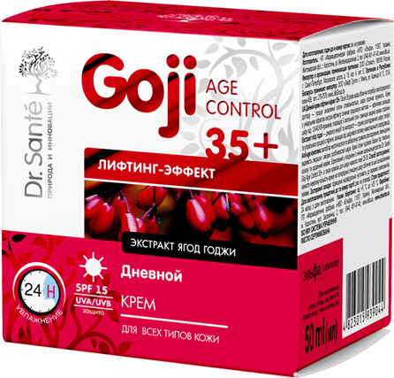 Увлажнение и питание дневной крем лифтинг-эффект 35+ "goji age control" dr.sante, 50 мл