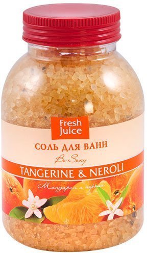 Пена, соль, масло для ванн соль для ванн тангерин и нероли fresh juice, 1100 г