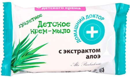 Мыло домашний доктор детское крем-мыло туалетное с экстрактом алоэ, 70 г