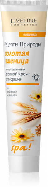 Кремы eveline рецепты природы spa! гипоаллергенный дневной крем для лица "золотая пшеница", 125 мл