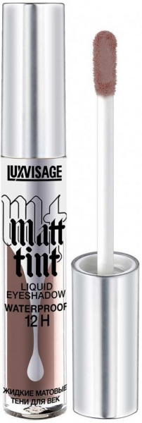 Для глаз и бровей тени для век жидкие матовые "matt tint waterproof 12h" тон 110 dark chocolate luxvisage