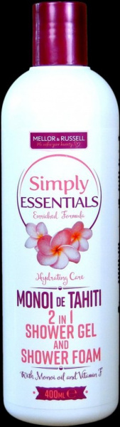 Гели для душа mellor & russell simply essentials гель-пена для душа 2в1 "monoi de tahiti", 400 мл