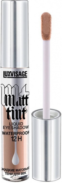 Для глаз и бровей тени для век жидкие матовые "matt tint waterproof 12h" тон 103 nude beige luxvisage