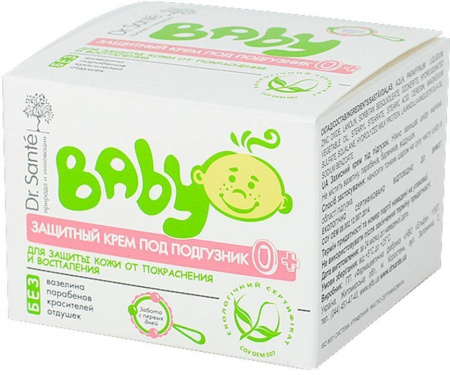 Для лица и тела защитный крем под подгузник baby dr.sante, 60 мл