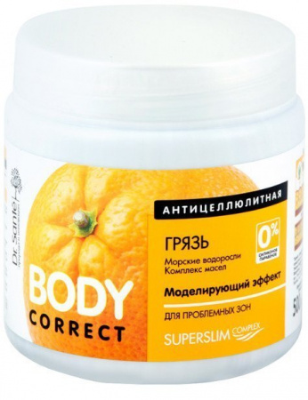 Коррекция фигуры, грязи dr.sante body correct грязь нтицеллюлитная "моделирующий эффект. для проблемных зон", 500 мл